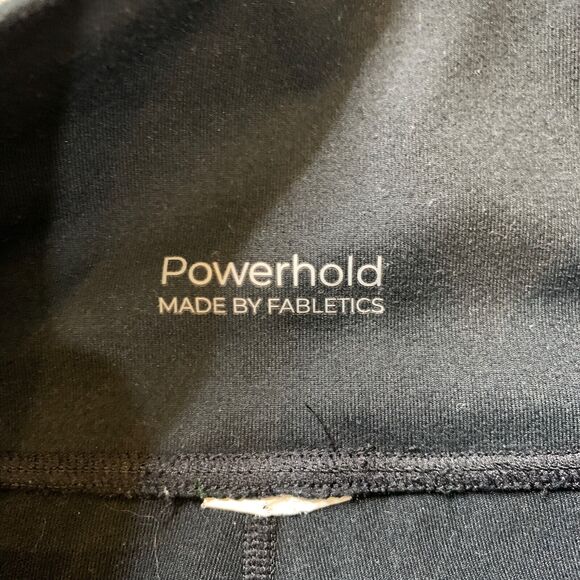Fabletics Powerhold Shorts Womens XS Extra Small Black Mid Rise Stash Pockets - Picture 6 of 10